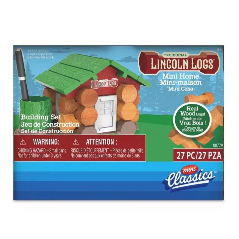 NEW, Lincoln Logs Mini Home 27 PC Building set Mini Classics